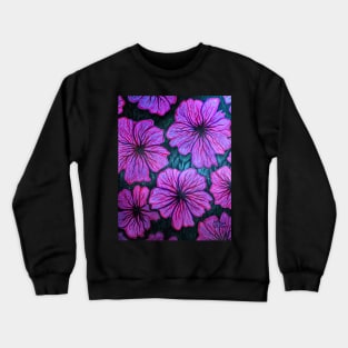 Petunia Flowers Crewneck Sweatshirt